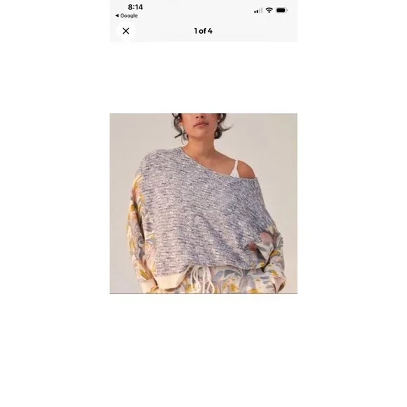 Saturday Sunday Anthropologie Size Large Sweatshirt Flora Printed Dolman - Picture 2 of 16